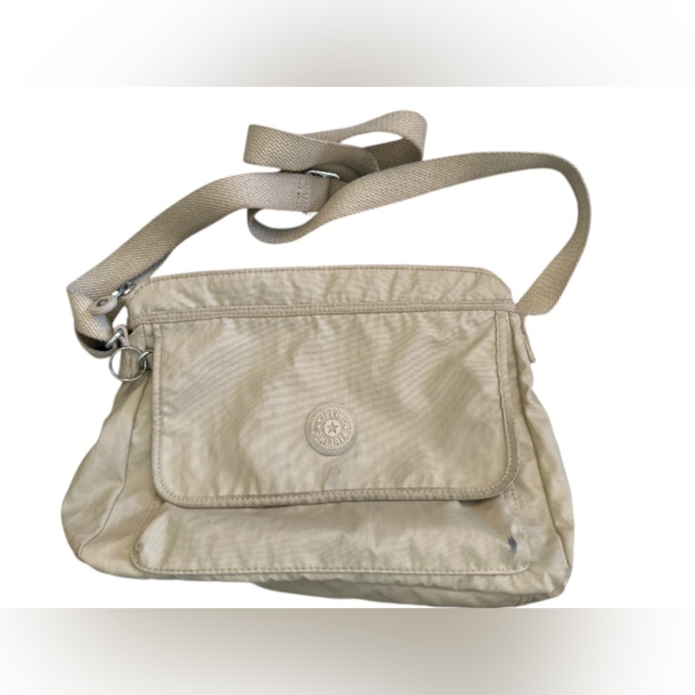 Kipling Nylon Beige Crossbody Bag